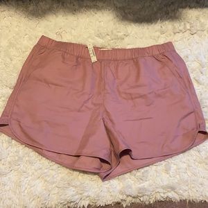 Madewell Pink Elastic Waist Shorts Size XL NWT